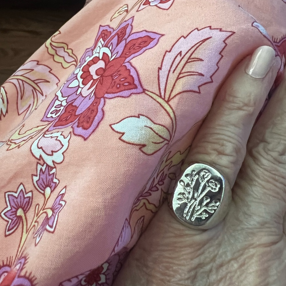 New wildflowers 925 sterling silver ring